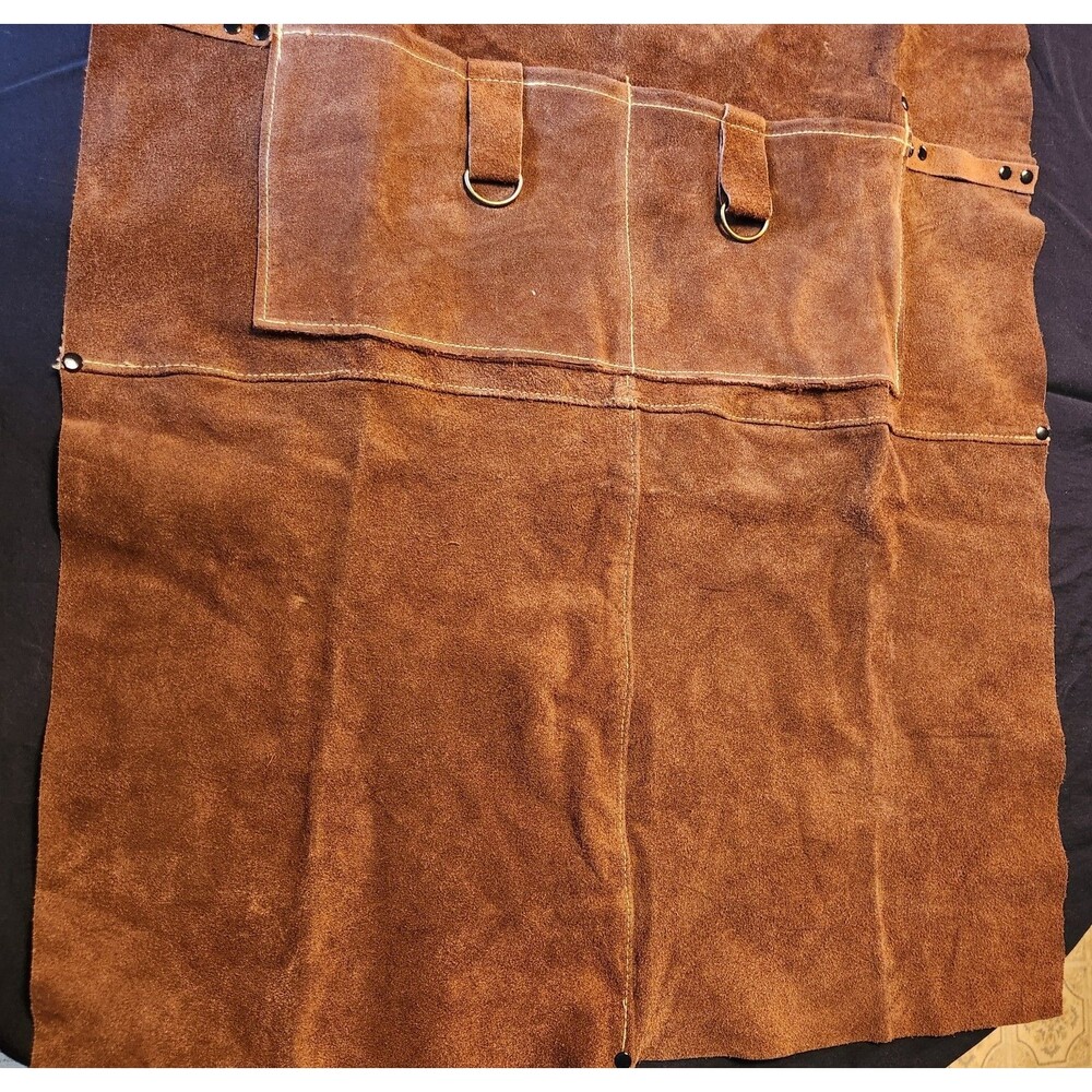 Leather Welding Apron with durable6 Pockets and 2 Hanging Rings Pre-owned Unused - Picture 4 of 11